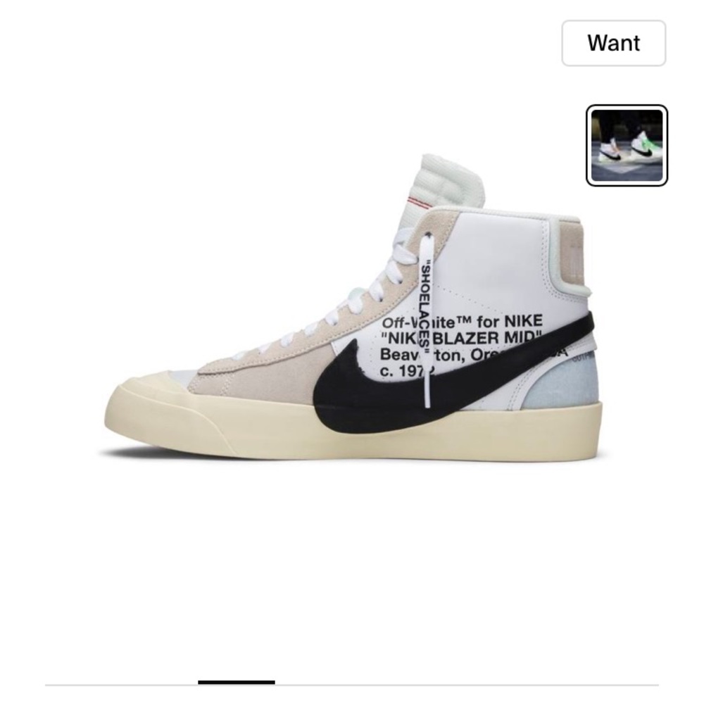 Nike Off-White Blazer Mid, size 7.5